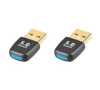 Hndhbfgrt 2X Adaptador Bluetooth 5.4 Adaptador USB Bluetooth para PC Dongle Ratón Inalámbrico Teclado Música Receptor de Audio Transmisor USB