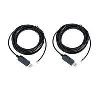 Hndhbfgrt 2X Adaptador USB A Rj11 Rj12 6P4C Cable de Control En Serie Cable EQMOD para Conexión de PC de Montaje - para Cable de Control Manual, 1.8M