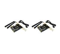 Hndhbfgrt 2X Adaptador WiFi M.2 M2 Ngff Key A-e una Mini Pci Express WiFi Raiser PCI-e 1X NGFF Soporte InaláMbrico Mini Pcie Tarjeta de Red A