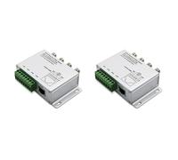 Hndhbfgrt 2X Balun de VíDeo Pasivo para CáMaras TVI CVI AHD CCTV A TravéS de Pares Trenzados UTP Balun de VíDeo 4CH Transceptor BNC A UTP RJ45(4CH)