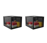 Hndhbfgrt 2X Caja de Bloqueo de Medicina,Caja Bloqueo de TeléFono Celular,Caja Almacenamiento con Cerradura,Caja Bloqueo Alimentos para Refrigerador, Negro