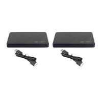 Hndhbfgrt 2X Casete de Disco Duro MóVil de 2,5 Pulgadas SATA una USB 3.0 con Caja de Estado SóLido con Cable USB 3.0/2.0 para Almacenamiento Externo HDD SSD
