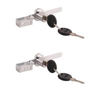 Hndhbfgrt 2X Cerradura de Vitrina Cerradura para Puerta Corrediza de Vidrio Cerradura de Trinquete Cerradura del Gabinete de Vidrio de Seguridad con 4 Llaves