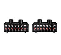 Hndhbfgrt 2X Conmutador de 6 Entradas Y 1 Salidas Selección de Fuente de Audio Conmutador Interruptor de Señal