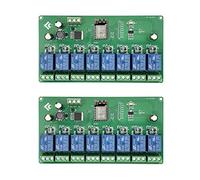 Hndhbfgrt 2X ESP8266 WIFI Módulo de Relé de 8 Canales Placa de Desarrollo ESP-12F Fuente de Alimentación Módulo WIFI Inalámbrico de 5 V / 7-28 V