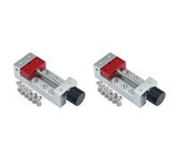 Hndhbfgrt 2X Herramientas Bricolaje,Tornillo Banco para Máquina Grabado 100 Mm,Mordaza Aluminio,Mordaza Punta para Mecanizado,Herramienta Sujeción con 12 Tornillos.