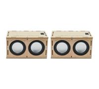 Hndhbfgrt 2X Kit de Caja de Altavoz Bluetooth DIY Amplificador de Sonido Electrónico Construye Tu Propia Caja de Madera Portátil Sonido de Altavoz Bluetooth