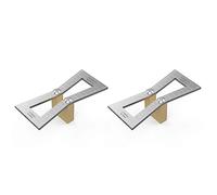 Hndhbfgrt 2X Marcador de de, Calibre de Juntas Madera de Corte A Mano Herramienta Guia de de con Escala,Tamano 1:5-1:6 Y 1:7-1:8 para Carpinteria - Plata