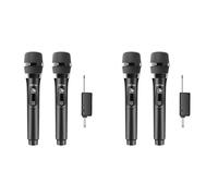 Hndhbfgrt 2X Micrófono Inalámbrico Recargable Universal U-Segment Micrófono A Dos Micrófono de Mano U-Segment Home K Singer