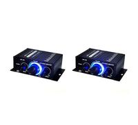Hndhbfgrt 2X Mini Amplificador EstéReo Dc12V Reproductor de Audio de Alta Fidelidad de Doble Canal Compatible con Entrada de DVD de TeléFono MóVil para Uso en el Hogar de la Motocicleta
