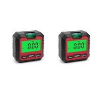 Hndhbfgrt 2X Mini Inclinómetro de Transportador Digital Goniómetro Electrónico Medidor de Ángulo de Buscador Caja de Rojo