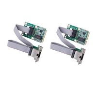 Hndhbfgrt 2X Nueva Mini Tarjeta de Red PCI-e 1000Mbps Gigabit Ethernet Nic Adaptador RTL8111F PCI Express 10/100/1000M RJ45 LAN