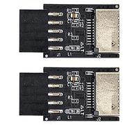 Hndhbfgrt 2X Placa Base USB2.0 9Pines Una Tipo-C A-Key Convertidor de Conector Frontal USB3.2 Tipo-E Adaptador de Encabezado de Interfaz Tarjeta Extensora