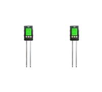 Hndhbfgrt 2X Probador de Suelo Multifuncional 6 en 1 Fertilidad del Suelo PH Temperatura Humedad Luz Solar Detector de Humedad del Aire para Jardinería