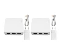 Hndhbfgrt 2X Servidor de Impresión con Cable Que Conecta 3 Impresoras USB Al Mismo Tiempo. Red Estándar Compartida de 100 M para WiFi/BT4.0. Enchufe UE.