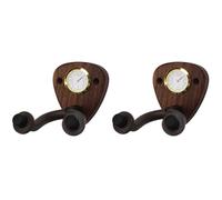 Hndhbfgrt 2X Soporte de Madera para Guitarra, Soporte de Gancho, Soporte de Pared, Colgador de Guitarra para Guitarra Eléctrica Acústica/Banjo/Bajo, Color Madera Oscura