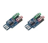 Hndhbfgrt 2X Tarjeta de Sonido USB Sin Unidad, Módulo de Tarjeta de Sonido Externa para Computadora, Tarjeta de Sonido para Portátil, Chip de Tarjeta de Sonido USB CM108.