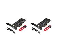 Hndhbfgrt 2X Tarjeta Pci-E A USB 3.0 Pci Express Incluye 1 Puerto USB C Y 2 Puertos USB A, Tarjeta Adaptadora M.2 Nvme A Pcie 3.0 con Soporte