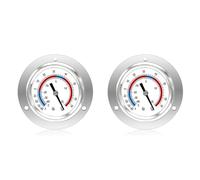 Hndhbfgrt 2X Termómetro para Refrigerador, Indicador de Refrigeración con Diseño Capilar, -40 una 65 ℉ / -40 una 20 ℃, Montaje en Panel de Acero Inoxidable con Esfera de 2 Pulgadas