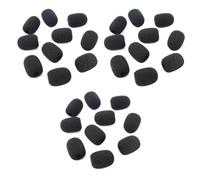 Hndhbfgrt 300 Uds Micrófono Auriculares Parrilla Parabrisas Esponja Espuma Cubierta de Micrófono Negro 30 mm x 8 mm