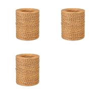 Hndhbfgrt 3piezas 1.0Mm Marrón Encuadernación Floral Envoltura de Alambre Guita Hecho una Mano Papel de Alambre de Hierro Ratán para de Flores (Longitud: 210M)