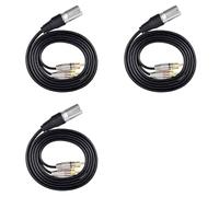 Hndhbfgrt 3X 1 XLR Macho una 2 Macho Conector de Cable de Audio Estéreo y Cable Divisor para Amplificador de Consola de Mezcla de Micrófono (1,5 M)