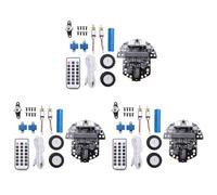 Hndhbfgrt 3X Robot Kit Robótico Programable Basado en Microbit V2 y V1 para Educación de Codificación Stem con Batería Recargable (A)