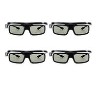 Hndhbfgrt 4 Piezas Dlp-Link Obturador Activo 3D Vidrio Gl1800 Gafas Recargables para Proyector 3D R20 R19 R15 P12 R9 R7