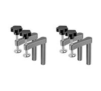 Hndhbfgrt 4 Uds. Abrazadera de Banco para Perro, Abrazadera de Agujero de Perro de Acero Inoxidable, Clip de Escritorio de Banco Ajustable para CarpinteríA (20Mm/0,79 Pulgadas)