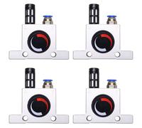 Hndhbfgrt 4piezas 1/4 Vibradores Neumáticos de Turbina Vibrador Industrial de Silencioso para Tolva Industrial Vibrador Neumático Oscilador de Bola Tipo K10