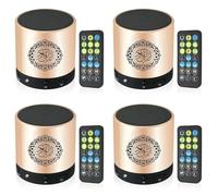 Hndhbfgrt 4X Altavoz Musulmán del Corán, Traducción Inteligente del Corán, Pequeño Control Remoto Portátil, Bluetooth, MP3, FM, Reproductor IF, Regalos de Ramadán Hajj