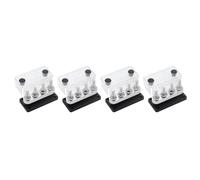 Hndhbfgrt 4X Barra Colectora 600A 4 EspáRragos (3/8 Pulgadas) M10 Bloque de Terminales de Barra Colectora de Cobre de Alta Corriente Marina DC 12V 24V 48V con Cubierta (Negro)
