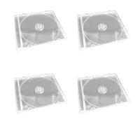 Hndhbfgrt 4X Estuche de Plástico Transparente para CD/DVD, Organizador de Discos de una Sola Pieza, Caja para Álbumes y Protección de Medios.