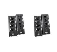 Hndhbfgrt 4x Extensor de Audio RJ45 CAT5 A 4 Canales XLR/de 3 Pines. Extensor de Señal de Red DMX512 para Estudio de Grabación de Audio.