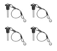 Hndhbfgrt 4X Pasador de LiberacióN RáPida de Acero Inoxidable Pasador de Bloqueo de Bola de 6 mm de DiáMetro con Cable de CordóN Longitud ÚTil 25 mm