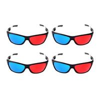 Hndhbfgrt 4X Rojo- / Gafas 3D Estilo de Cian Anaglifo para 3D Pelicula TV