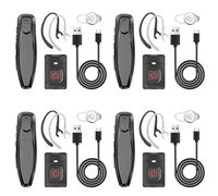 Hndhbfgrt 4X Walkie Talkie Inalámbrico Bluetooth PTT Auricular Manos K Enchufe para Micrófono -888S K5