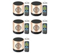 Hndhbfgrt 5X Altavoz Musulmán del Corán, Traducción Inteligente del Corán, Pequeño Control Remoto Portátil, Bluetooth, MP3, FM, Reproductor IF, Regalos de Ramadán Hajj