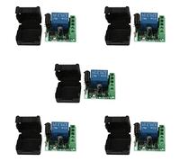 Hndhbfgrt 5X DC 12V 1CH 433MHz Interruptor de Control Remoto Inalambrico Universal Receptor de Rele de 433 MHz Modulo