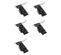 Hndhbfgrt 5X Tarjeta de Expansión PCI-e 3,0 X4 una NVMe M.2 NGFF M Key SSD Riser para 2230/2242/2260/2280 M.2 SSD EM2-5001