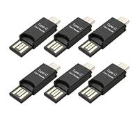 Hndhbfgrt 6X Adaptador de Lector de Tarjetas USB 3.1 Tipo C USB-C Una Micro-SD TF para PC Celular