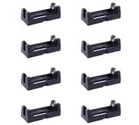Hndhbfgrt 8X Carcasa de PláStico 3V CR123a BotóN Celda Enchufes de Batería Estuche Soporte Negro
