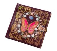 Hndhbfgrt Cuaderno de Tapa con Hebilla Magnética Cuadrada Retro, Serie de Cuentos de Hadas Góticos con Mariposas, 128 Hojas/Libro, Páginas Interiores A Color A.