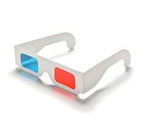 Hndhbfgrt Gafas 3D,20 Pares Lentes Estéreo Papel Rojo Y para Películas Set Anaglifo de Papel Gafas 3D