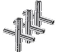 Hndhbfgrt Juego de Llaves para Grifo de 4 Vías, 1/4", 9/32", 5/16", 11/32, 3 Piezas, Acero Resistente, Llave Multifunción para Grifo de Manguera con Válvula.