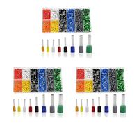 Hndhbfgrt Kit de Virolas de 2400 PCS, Conector de Crimpado de Virolas de Cable, Kit de Terminal de Extremo de Pin de Cable Aislado AWG 22-10, Kit de Virolas de Gran Surtido con Estuche