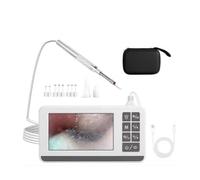 Hndhbfgrt Otoscopio de 4,5 Pulgadas con Cámara Visual Inteligente para Oídos, Herramienta para Eliminar Cerumen y Grabar Fotos y Videos.