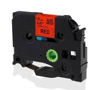 HndkCsunY Cinta de Etiquetas laminada de 12 mm TZE231 TZE131 TZE631 Compatible con Cinta para Impresora de Etiquetas PT H100 PT H110 D600 710BT(Black on Red)