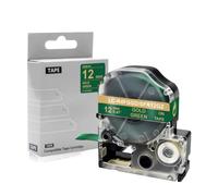 HndkCsunY Cinta de satén de 12mm para SFR12PK SFR12SZ SFR12SK SFR12ZK SFR12RZ SFR12GZ SS12KW Compatible con Cinta de Etiquetas para Envolver Regalos(Gold on Green)