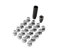 HNDRBD 20 tuercas de seguridad for ruedas coche, M12 x 1,5,25, aluminio, for carreras, compatibles for Toyota Mitsubishi(Silver,M12x1.5)